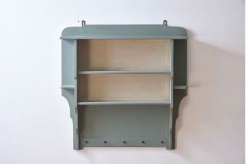 レトロ家具 フランスアンティーク レトロな色合いのお洒落なウォールラック(壁掛け飾り棚)