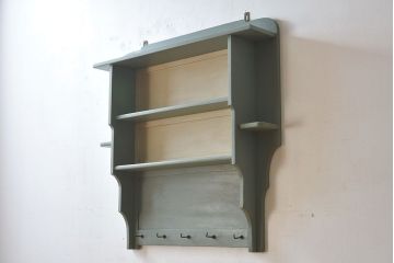 レトロ家具 フランスアンティーク レトロな色合いのお洒落なウォールラック(壁掛け飾り棚)