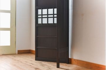 和製アンティーク　明治大正期　結霜ガラス入り!パーテーション