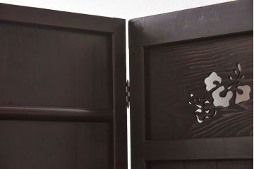和製アンティーク　明治大正期　結霜ガラス入り!パーテーション
