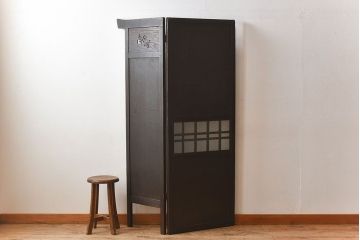 和製アンティーク　明治大正期　結霜ガラス入り!パーテーション