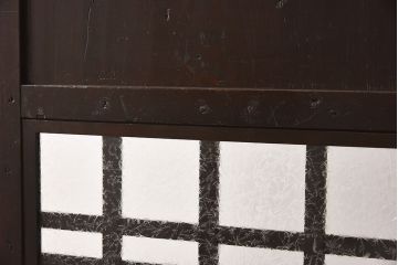 和製アンティーク　明治大正期　結霜ガラス入り!パーテーション