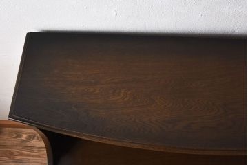 ビンテージ　神戸家具　ナラ材製　こっくりとしたフォルムが上品なサイドテーブル(作業台)