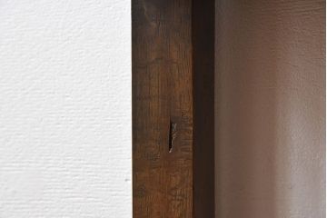 ビンテージ　神戸家具　ナラ材製　こっくりとしたフォルムが上品なサイドテーブル(作業台)