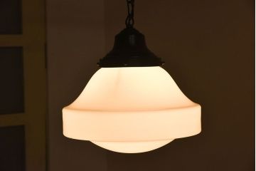 和製アンティーク　昭和レトロのおしゃれなガラスシェード照明(天井照明)