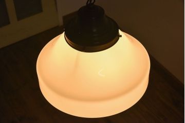 和製アンティーク　昭和レトロのおしゃれなガラスシェード照明(天井照明)