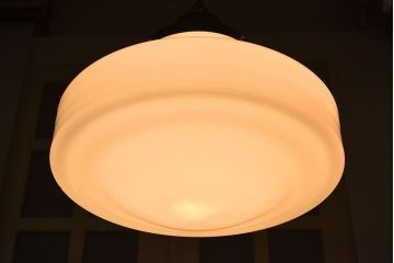 和製アンティーク　昭和レトロのおしゃれなガラスシェード照明(天井照明)
