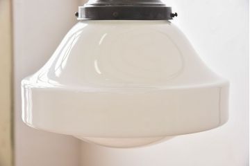 和製アンティーク　昭和レトロのおしゃれなガラスシェード照明(天井照明)