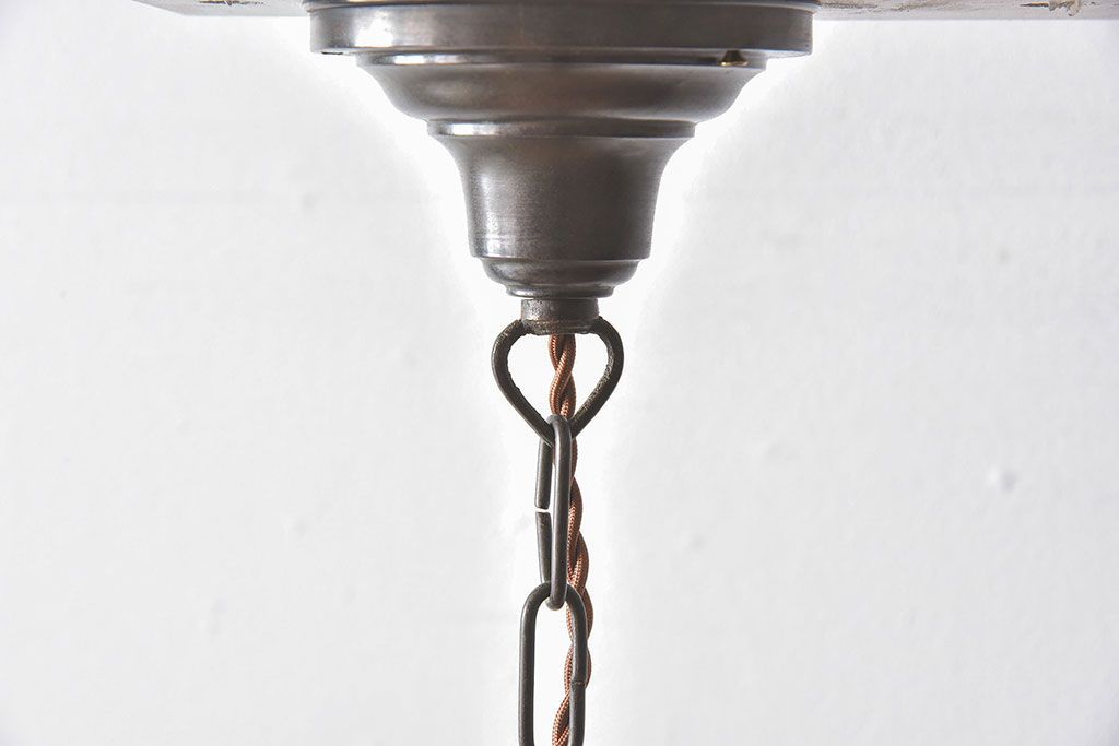 和製アンティーク　昭和レトロのおしゃれなガラスシェード照明(天井照明)