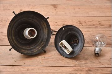 和製アンティーク　昭和レトロのおしゃれなガラスシェード照明(天井照明)