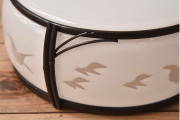 和製アンティーク　和モダン　透かし絵柄が美しいガラスシェード照明(天井照明)