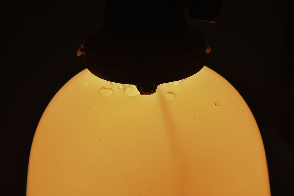 和製アンティーク　大正昭和期のレトロなガラスシェード照明(天井照明)