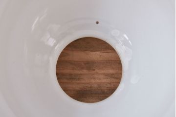 和製アンティーク　大正昭和期のレトロなガラスシェード照明(天井照明)