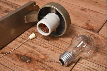 和製アンティーク　レアデザイン　昭和レトロ　シャビーな壁付け照明(シェード)