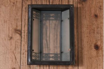 アンティーク　すりガラス入り!レトロモダンな壁掛け照明カバー(1)