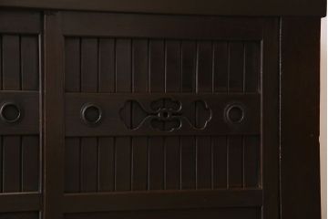 アンティーク家具　古民具・骨董　上品な佇まいの六尺水屋箪笥サイドボード(収納棚・食器棚)