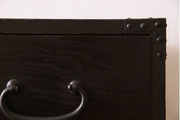アンティーク家具　和製アンティーク　三方栗材　上品な重ね箪笥(衣装箪笥)