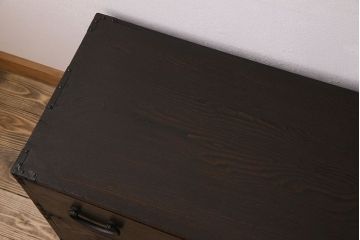 アンティーク家具　和製アンティーク　三方栗材　上品な重ね箪笥(衣装箪笥)