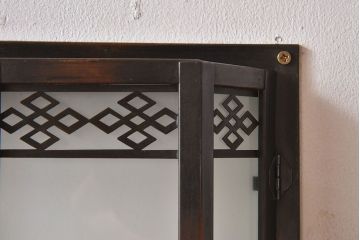 アンティーク　すりガラス入り!レトロモダンな壁掛け照明カバー(2)