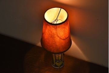 北欧家具　スウェーデン　ビンテージ　陶器スタンドのテーブルランプ
