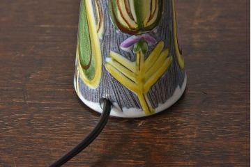 北欧家具　スウェーデン　ビンテージ　陶器スタンドのテーブルランプ