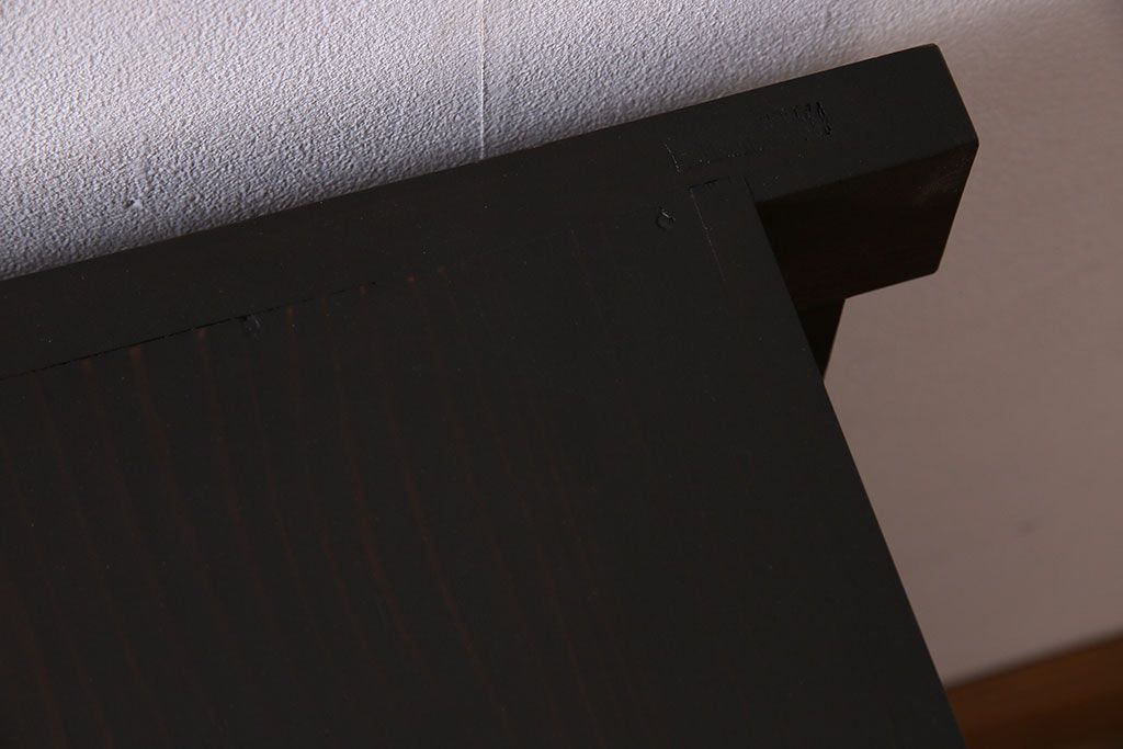 アンティーク家具　古民具・骨董　五尺　横桟戸の古い水屋箪笥サイドボード(リビングボード・テレビボード)