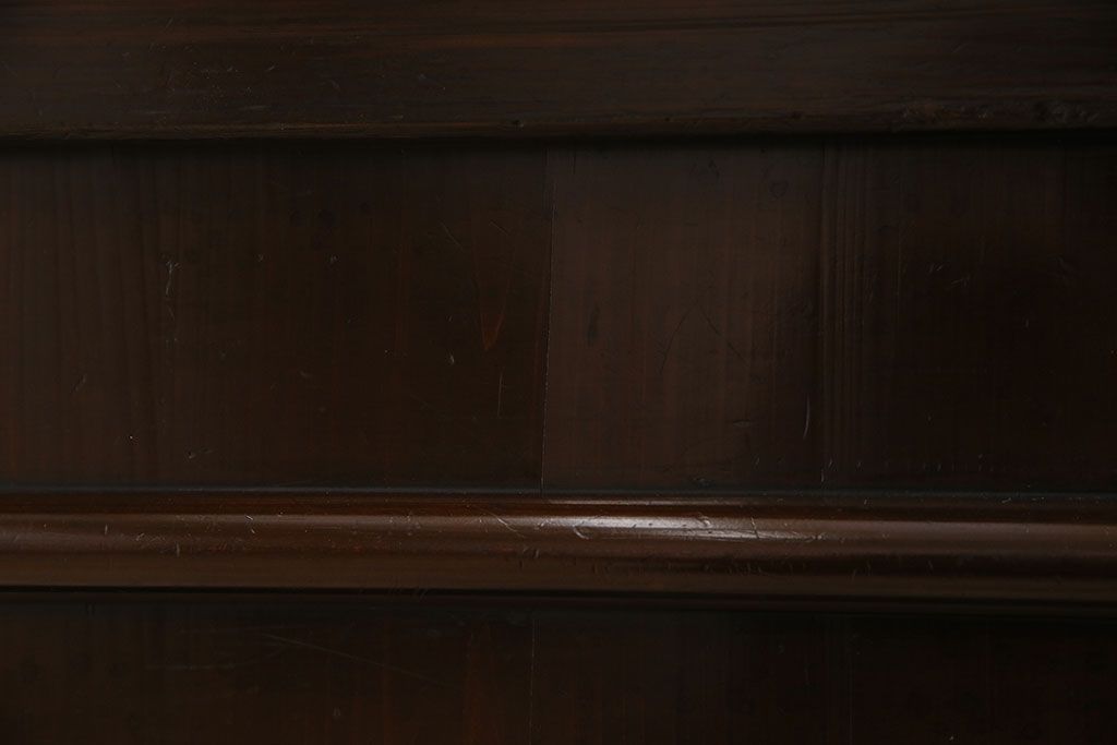 アンティーク家具　古民具・骨董　五尺　横桟戸の古い水屋箪笥サイドボード(リビングボード・テレビボード)