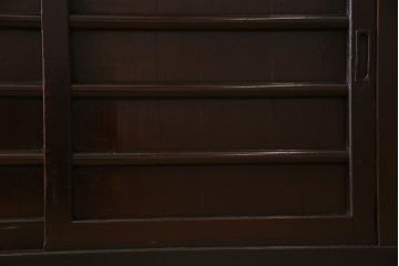 アンティーク家具　古民具・骨董　五尺　横桟戸の古い水屋箪笥サイドボード(リビングボード・テレビボード)