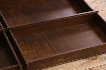 ヴィンテージ家具　オーク材製　パーケット天板!フランスビンテージのチェスト(引き出し)