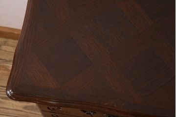ヴィンテージ家具　オーク材製　パーケット天板!フランスビンテージのチェスト(引き出し)