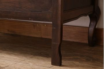 ヴィンテージ家具　オーク材製　パーケット天板!フランスビンテージのチェスト(引き出し)