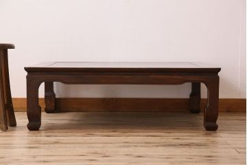 アンティーク家具　和製アンティーク　総欅製の古い座卓(センターテーブル)(3)