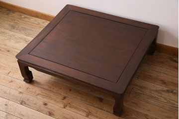 アンティーク家具　和製アンティーク　総欅製の古い座卓(センターテーブル)(3)