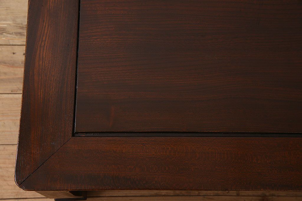 アンティーク家具　和製アンティーク　総欅製の古い座卓(センターテーブル)(3)