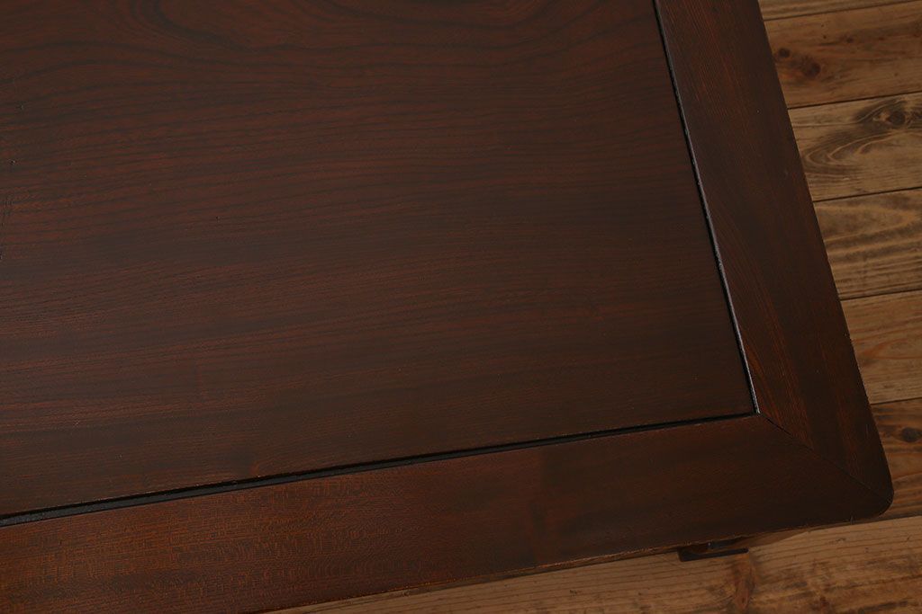 アンティーク家具　和製アンティーク　総欅製の古い座卓(センターテーブル)(3)