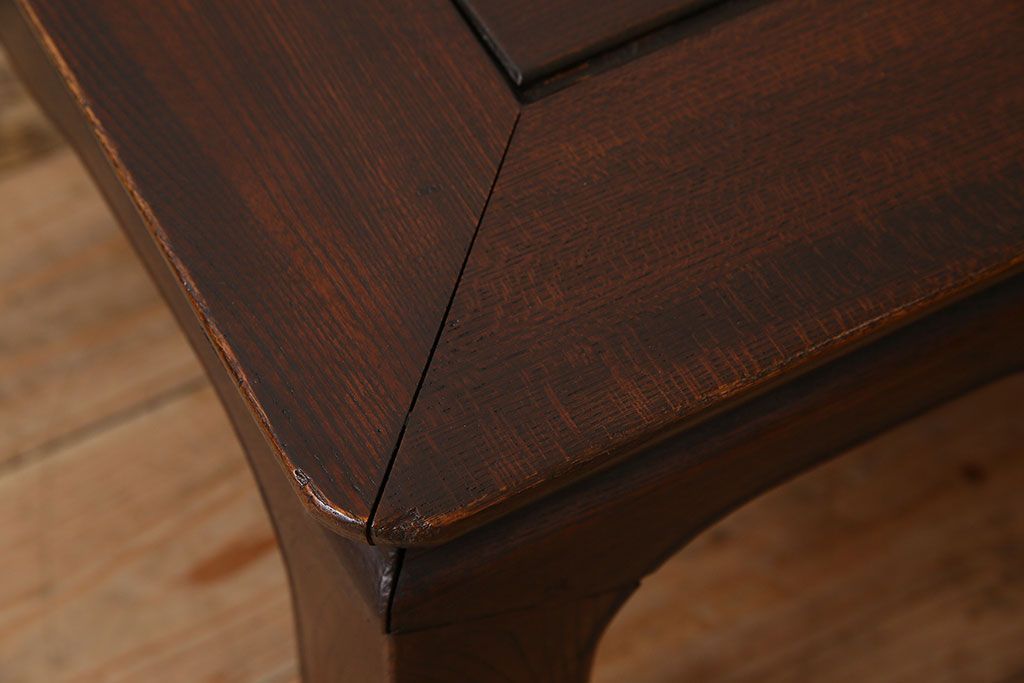 アンティーク家具　和製アンティーク　総欅製の古い座卓(センターテーブル)(3)