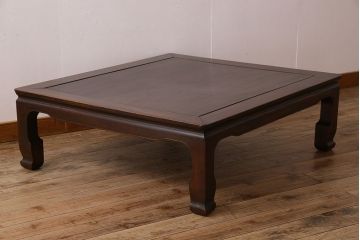 アンティーク家具　和製アンティーク　総欅製の古い座卓(センターテーブル)(3)
