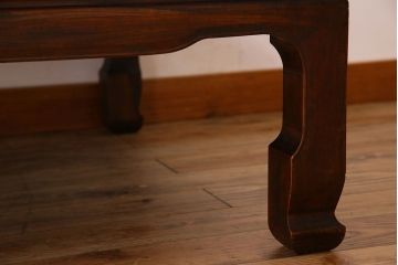 アンティーク家具　和製アンティーク　総欅製の古い座卓(センターテーブル)(3)