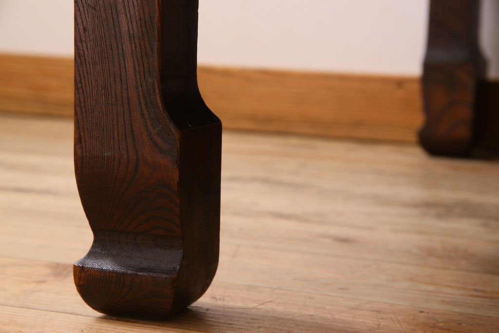 アンティーク家具　和製アンティーク　総欅製の古い座卓(センターテーブル)(3)