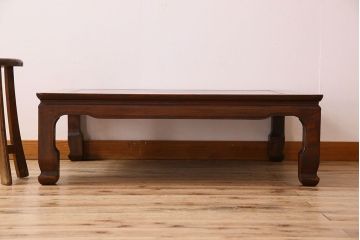 アンティーク家具　和製アンティーク　総欅製の古い座卓(センターテーブル)(3)