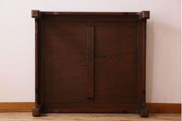 アンティーク家具　和製アンティーク　総欅製の古い座卓(センターテーブル)(3)