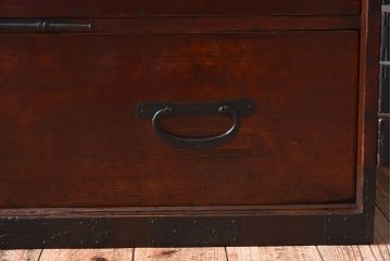 アンティーク家具　明治期　古民具・骨董　観音開き　時代箪笥ローボード(観音箪笥)