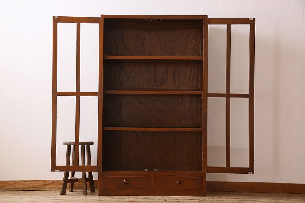 ヴィンテージ家具　ビンテージ　1960年代　樺材製　大ぶりな本箱(収納棚)(2)