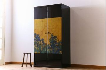 中古　尾形光琳　燕子花図(左隻)　上品な衣装箪笥(ワードローブ)(1)