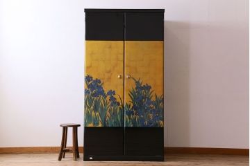 中古　尾形光琳　燕子花図(左隻)　上品な衣装箪笥(ワードローブ)(1)