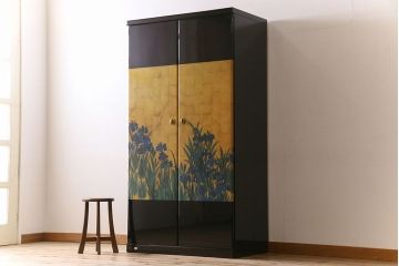 中古　尾形光琳　燕子花図(左隻)　上品な衣装箪笥(ワードローブ)(2)