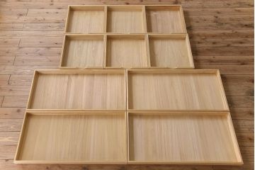 中古　尾形光琳　燕子花図(左隻)　上品な衣装箪笥(ワードローブ)(3)