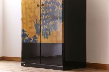 中古　尾形光琳　燕子花図(左隻)　上品な衣装箪笥(ワードローブ)(3)