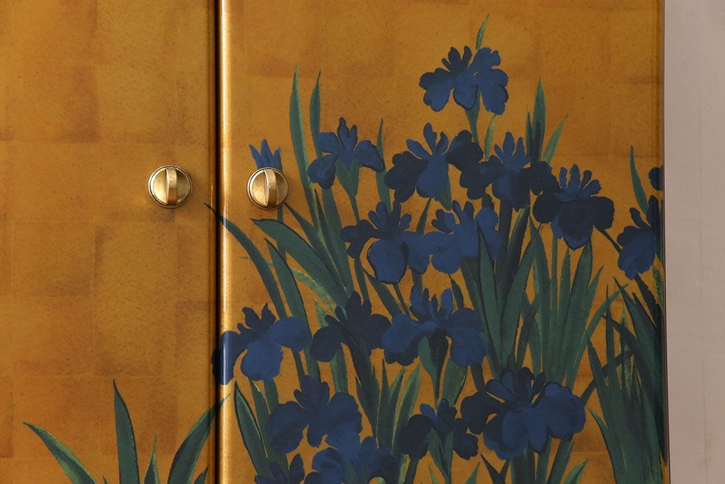 中古　尾形光琳　燕子花図(左隻)　上品な衣装箪笥(ワードローブ)(3)