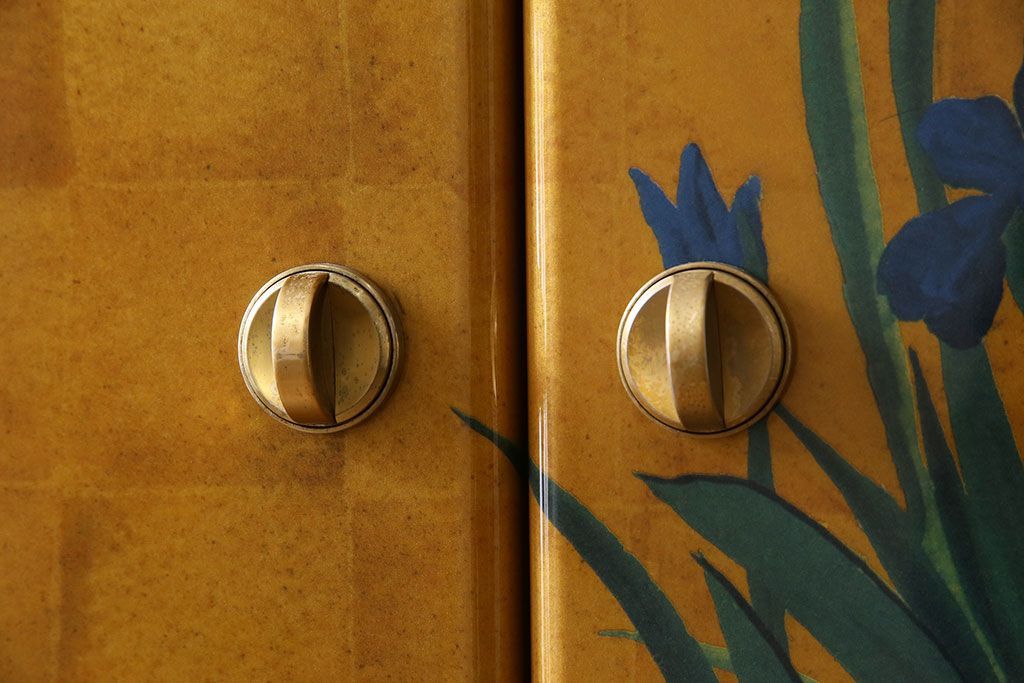 中古　尾形光琳　燕子花図(左隻)　上品な衣装箪笥(ワードローブ)(3)